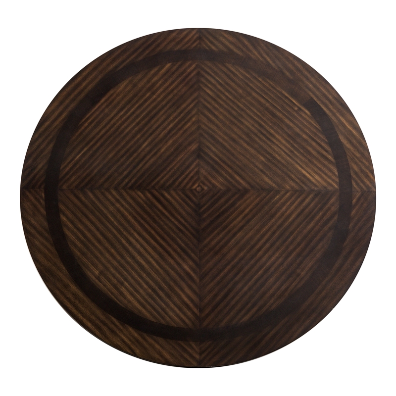 Furniture of America Alaric Wood 5-Piece Round Dining Table Set in Espresso