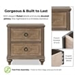 Furniture of America Weile Wood King 3-Piece Bedroom Set in Oak