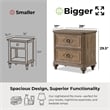 Furniture of America Weile Wood King 3-Piece Bedroom Set in Oak