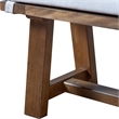 Furniture of America Zephyrine Padded Fabric and Wood Dining Bench in Brown
