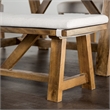 Furniture of America Zephyrine Padded Fabric and Wood Dining Bench in Brown