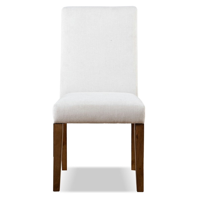 Furniture of America Zephyrine Wood and Fabric Side Chairs in Brown (Set of 2)