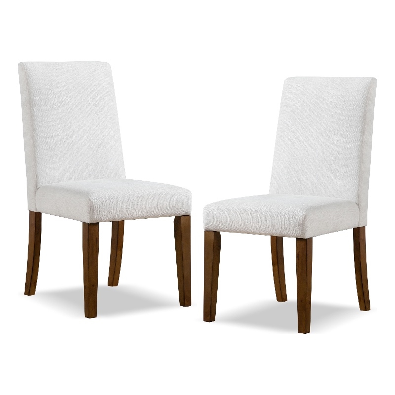 Furniture of America Zephyrine Wood and Fabric Side Chairs in Brown (Set of 2)