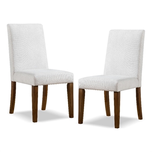 Furniture of America Zephyrine Wood and Fabric Side Chairs in Brown (Set of 2)