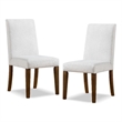 Furniture of America Zephyrine Wood and Fabric Side Chairs in Brown (Set of 2)