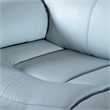 Furniture of America Sorin Blue Leather 3-Piece Manual Reclining Sofa Set