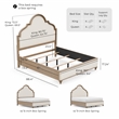 Furniture of America Weile Wood King 5-Piece Bedroom Set in Oak