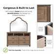 Furniture of America Weile Wood Queen 5-Piece Bedroom Set in Oak
