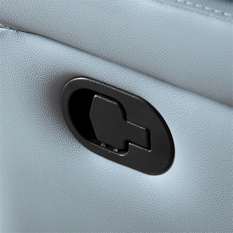 Furniture of America Sorin Blue Leather Match Manual Recliner