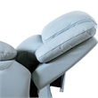 Furniture of America Sorin Blue Leather Match Manual Recliner