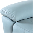 Furniture of America Sorin Blue Leather Match Manual Reclining Sofa