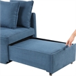 Furniture of America Osric Blue Fabric Chair with Pull-Out Bed and Pillows
