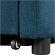 Furniture of America Osric Blue Fabric Chair with Pull-Out Bed and Pillows