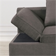Furniture of America Osric Gray Fabric Chair with Pull-Out Bed and Pillows