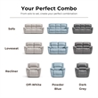 Furniture of America Sorin White Leather 2-Piece Manual Reclining Sofa Set