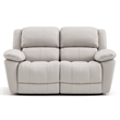 Furniture of America Sorin White Leather 2-Piece Manual Reclining Sofa Set
