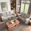 Furniture of America Sorin White Leather 2-Piece Manual Reclining Sofa Set