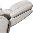 Furniture of America Sorin White Leather 2-Piece Manual Reclining Sofa Set