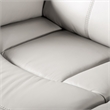 Furniture of America Sorin White Leather 3-Piece Manual Reclining Sofa Set