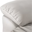 Furniture of America Sorin Antique White Leather Match Manual Recliner