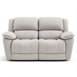 Furniture of America Sorin Antique White Leather Match Manual Reclining Loveseat