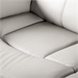 Furniture of America Sorin Antique White Leather Match Manual Reclining Loveseat