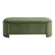 Furniture of America Alessia Corduroy Fabric Storage Compartment Bench in Green