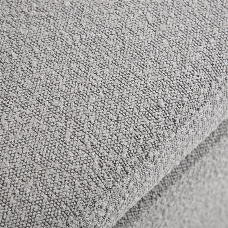 Furniture of America Mortimer Boucle Fabric Swivel Gray Side Chair with Casters