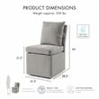 Furniture of America Mortimer Boucle Fabric Swivel Gray Side Chair with Casters