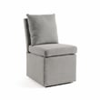 Furniture of America Mortimer Boucle Fabric Swivel Gray Side Chair with Casters
