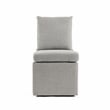 Furniture of America Mortimer Boucle Fabric Swivel Gray Side Chair with Casters