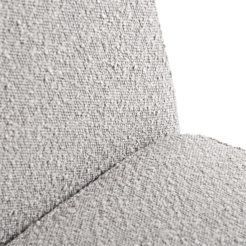 Furniture of America Mortimer Boucle Fabric Swivel Gray Side Chair with Casters