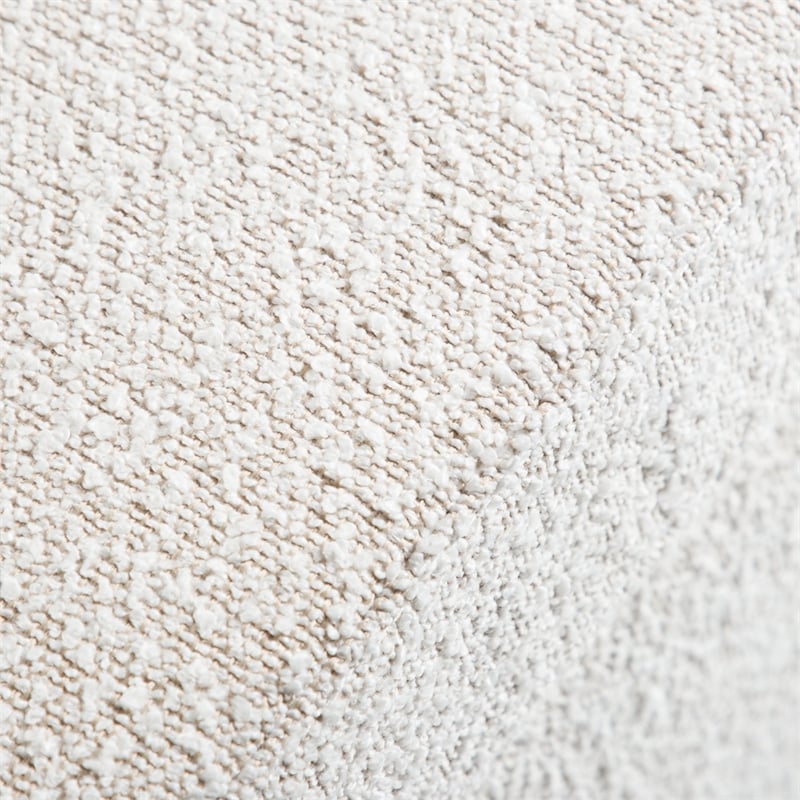 Furniture of America Mortimer Boucle Fabric Swivel White Side Chair with Casters