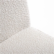 Furniture of America Mortimer Boucle Fabric Swivel White Side Chair with Casters