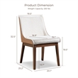 Furniture of America Lysander Boucle Fabric Side Chairs in Walnut (Set of 2)