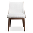Furniture of America Lysander Boucle Fabric Side Chairs in Walnut (Set of 2)