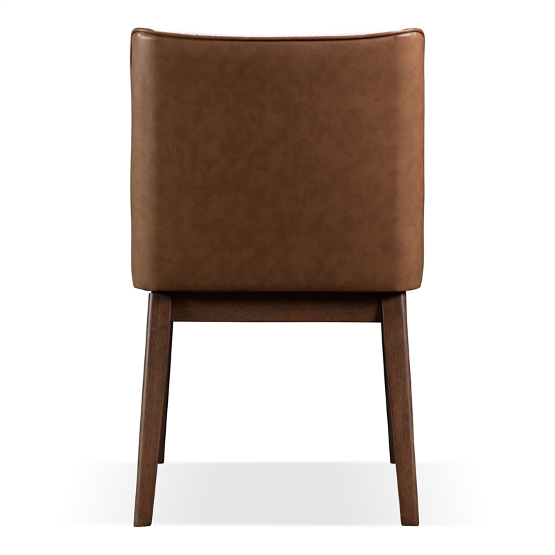 Furniture of America Lysander Boucle Fabric Side Chairs in Walnut (Set of 2)