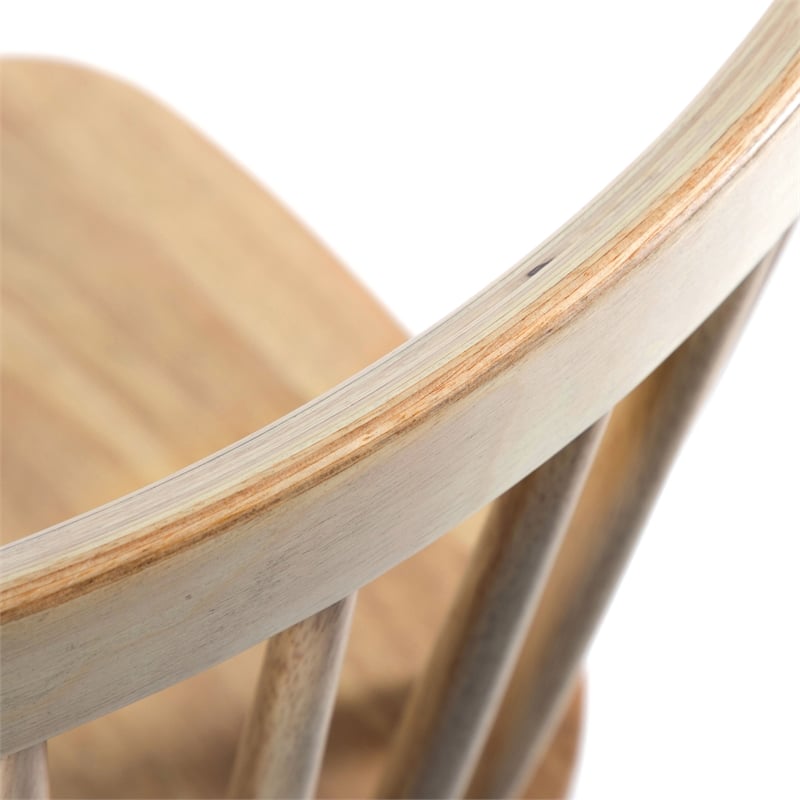 Furniture of America Alakez Solid Wood Spindle Back Side Chair in Oak (Set of 2)