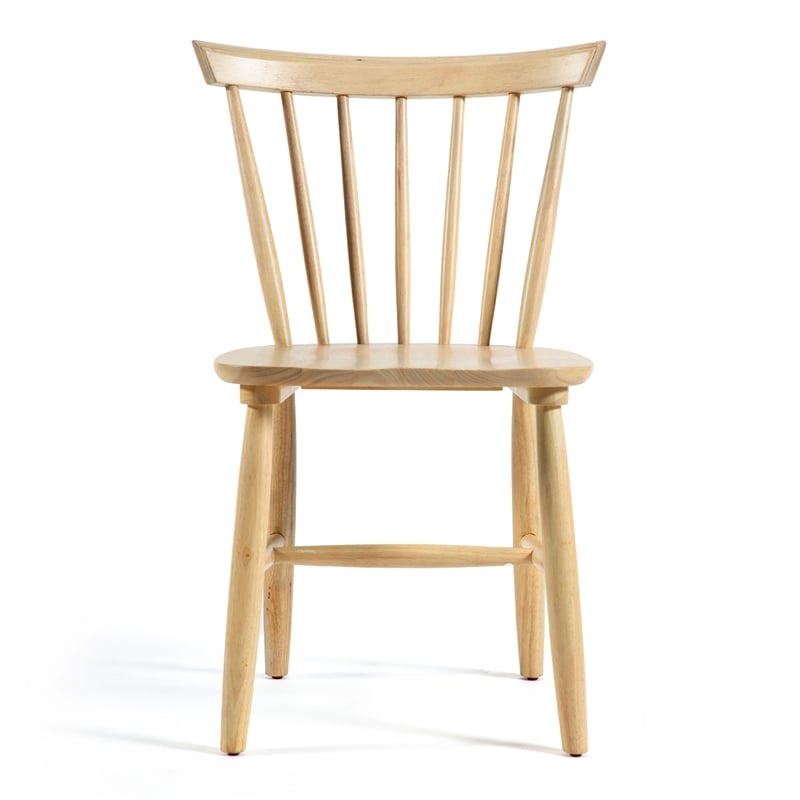 Furniture of America Alakez Solid Wood Spindle Back Side Chair in Oak (Set of 2)