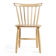 Furniture of America Alakez Solid Wood Spindle Back Side Chair in Oak (Set of 2)