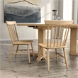 Furniture of America Alakez Solid Wood Spindle Back Side Chair in Oak (Set of 2)