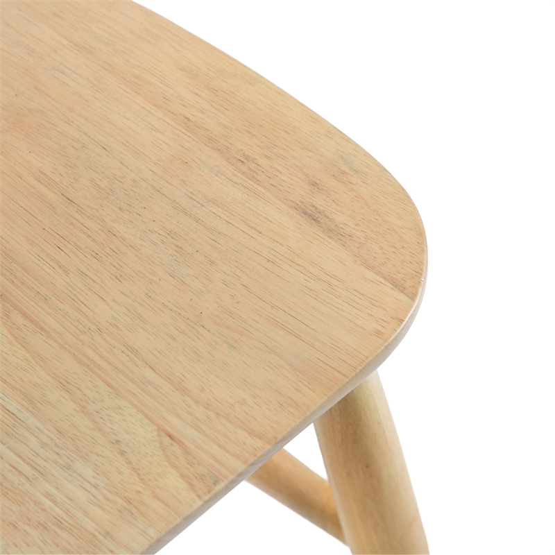 Furniture of America Alakez Solid Wood Spindle Back Side Chair in Oak (Set of 2)