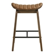 Furniture of America Hemat Solid Wood Counter Dining Chairs in Walnut (Set of 2)
