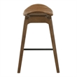 Furniture of America Hemat Solid Wood Counter Dining Chairs in Walnut (Set of 2)