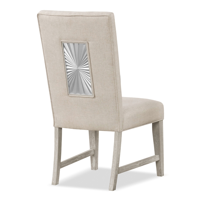 Furniture of America Celestia Solid Wood Side Chairs in Light Gray (Set of 2)