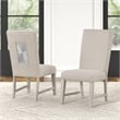 Furniture of America Celestia Solid Wood Side Chairs in Light Gray (Set of 2)