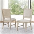 Furniture of America Don Fabric Upholstered Side Chairs in Oak (Set of 2)