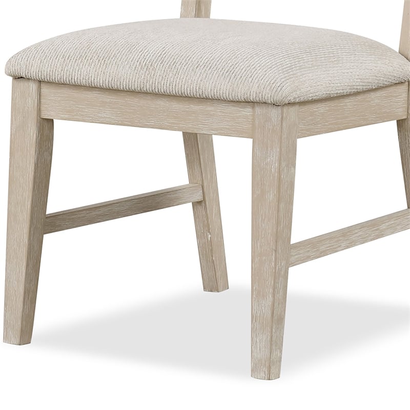 Furniture of America Don Fabric Upholstered Side Chairs in Oak (Set of 2)