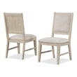Furniture of America Don Fabric Upholstered Side Chairs in Oak (Set of 2)
