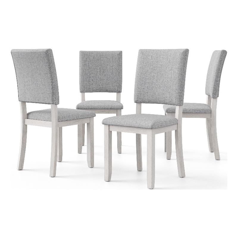 Furniture of America Fagan Fabric Upholstered Side Chairs in Gray (Set of 4)
